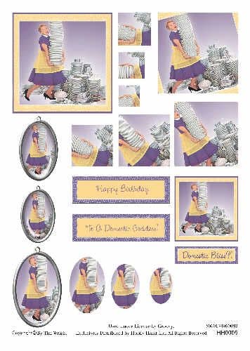 RAGING BEAUTIES TIM WRIGHT STACKER DECOUPAGE SHEET HH0005