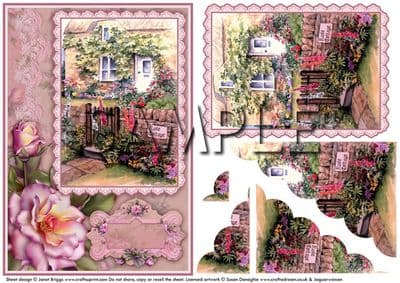 ROSE COTTAGE scallop corner stacker  sheet