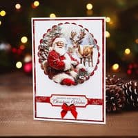 Santa & Rudolph Bauble  A4 Die Cut Christmas Decoupage Sheet - Katy Sue Designs