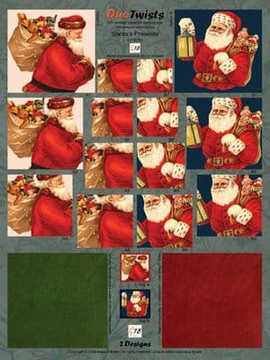 SANTA'S PRESENTS  CHRISTMAS DIE CUT DUO TWISTS FROM G18