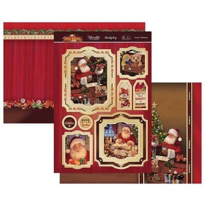 Santa's Workshop- Hunkydory Christmas Classics  2024  Luxury Christmas Card Toppers