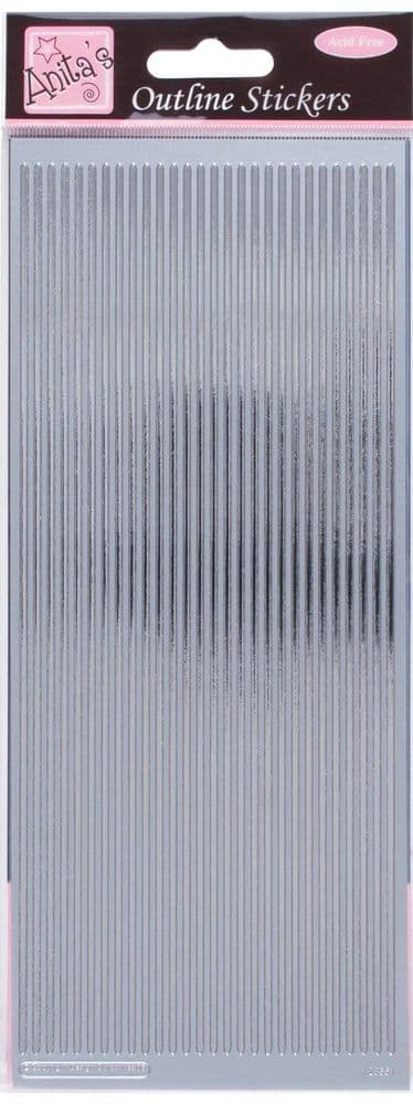 Silver Line Borders Mirror Peel Off Stickers - Docraft Anita s Outline ...