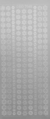 Small Snowflakes Silver Peel Off Stickers Doodey DD7048