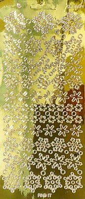 Snowflakes Gold Mirror Peel Off Stickers  CD3094