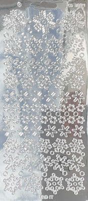 Snowflakes Silver Mirror Peel Off Stickers  CD3094