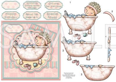 SOAKING CAUSES WRINKLES Decoupage printed sheet HB544