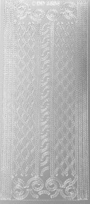 Solid Rope Borders Silver Peel Off Stickers  Doodey 6584