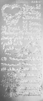 SPECIAL WEDDING ANNIVERSARY SILVER PEEL OFF STICKERS JeJe167