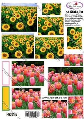STACK-ITS 158 SUNFLOWERS & TULIPS