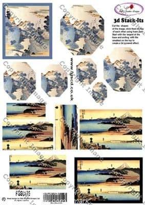 STACK-ITS 175 ORIENTAL PYRAMID DECOUPAGE
