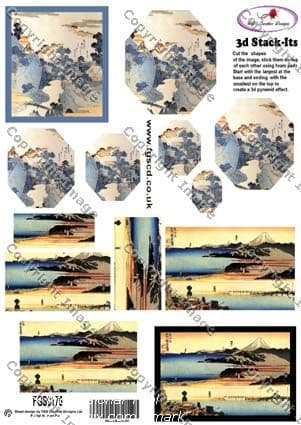 STACK-ITS 175 ORIENTAL PYRAMID DECOUPAGE