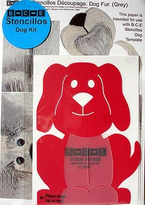 STENCILLO DOG Card Making Template & Papers Kit