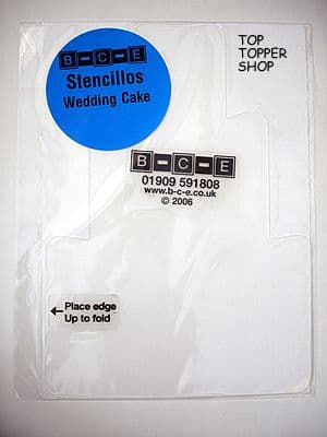 STENCILLO WEDDING CAKE Card Making Template