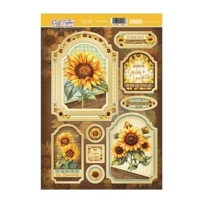 Sunflower Smiles   - Hunkydory Fabulous Florals Card Topper Sheet