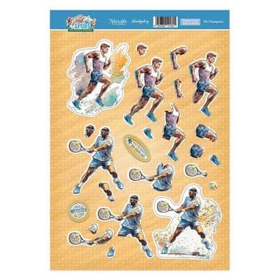 The Champions  - Hunkydory Good Sport Die Cut Decoupage Topper Sheet