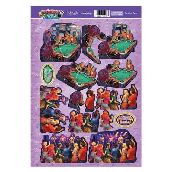 The Main Event - Hunkydory Teenage Years Decoupage Topper Sheet