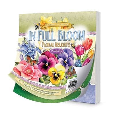 The Square Little Book of In Full Bloom FLORAL DELIGHTS - Hunkydory Pad of 120 5x5 Paper Toppers