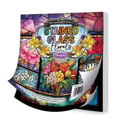 The Square Little Book of Stained Glass Florals  - Hunkydory Pad of 120  5