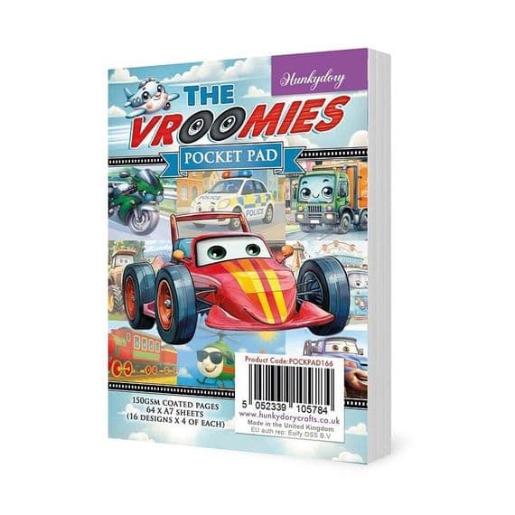 The Vroomies - Hunkydory Pocket Pad  64 A7 Sheets