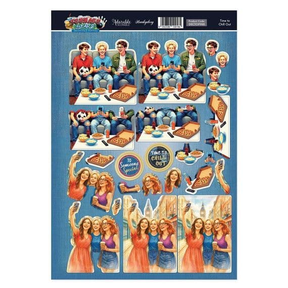 Time to Chill Out - Hunkydory Teenage Years Decoupage Topper Sheet