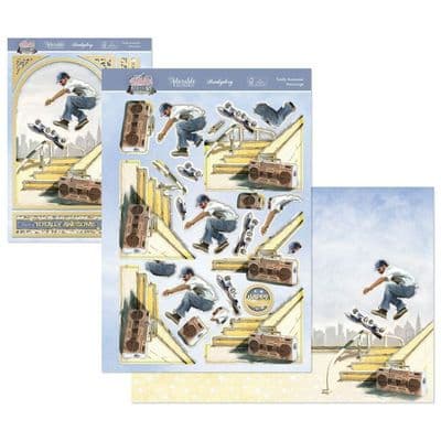 Totally Awesome- Skateboarding - Sports & Hobbies Hunkydory Die Cut Decoupage Kit