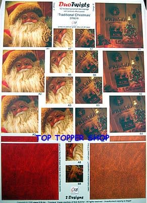 TRADITIONAL CHRISTMAS DIE CUT DUO TWISTS FROM G18