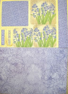 VICTORIAN GARDEN HYACINTH DIE CUT CARD KIT KANBAN 9391