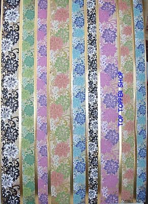 VINTAGE FLORAL STICKY RIBBON BORDERS KANBAN 8031