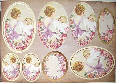 VINTAGE LADY LILIAN DIE CUT PYRAMAGE & CARD TOPPERS KANBAN 8176