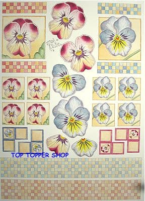VIOLAS - MARY RAHDER DECOUPAGE 2561