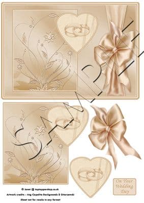 WEDDING RINGS CARD TOPPER  sheet