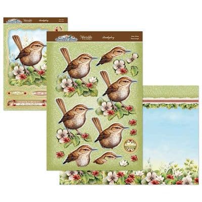 Wee Wren - Beautiful Birds Hunkydory Die Cut Decoupage Kit