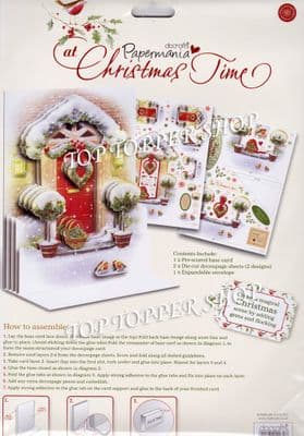 Welcome Home At Christmas Time  Papermania Luxury A5  3d Card Kit