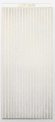 White & Gold Straight Border Peel Off Stickers Doodey XP6572