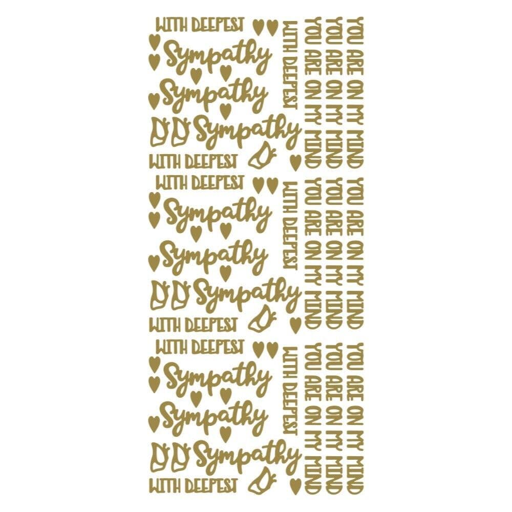 With Deepest Sympathy Gold Peel Off Stickers 576900
