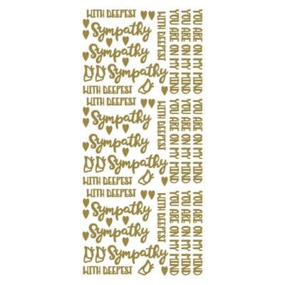 With Deepest Sympathy Gold Peel Off Stickers 576900