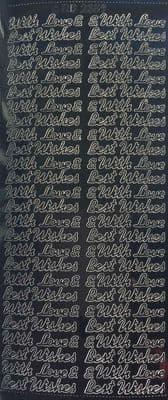 With Love & Best Wishes Black Peel Off Stickers Doodey 2359