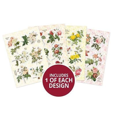 World of Roses 4 A5 Sheets  Hunkydory Delightful Die-Cuts