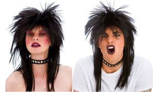 80's Black Rocker Wig (EW8196)