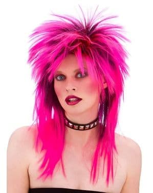 80's Pink Rocker Wig (EW8195)