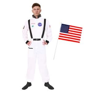 Astronaut Costume With USA Flag