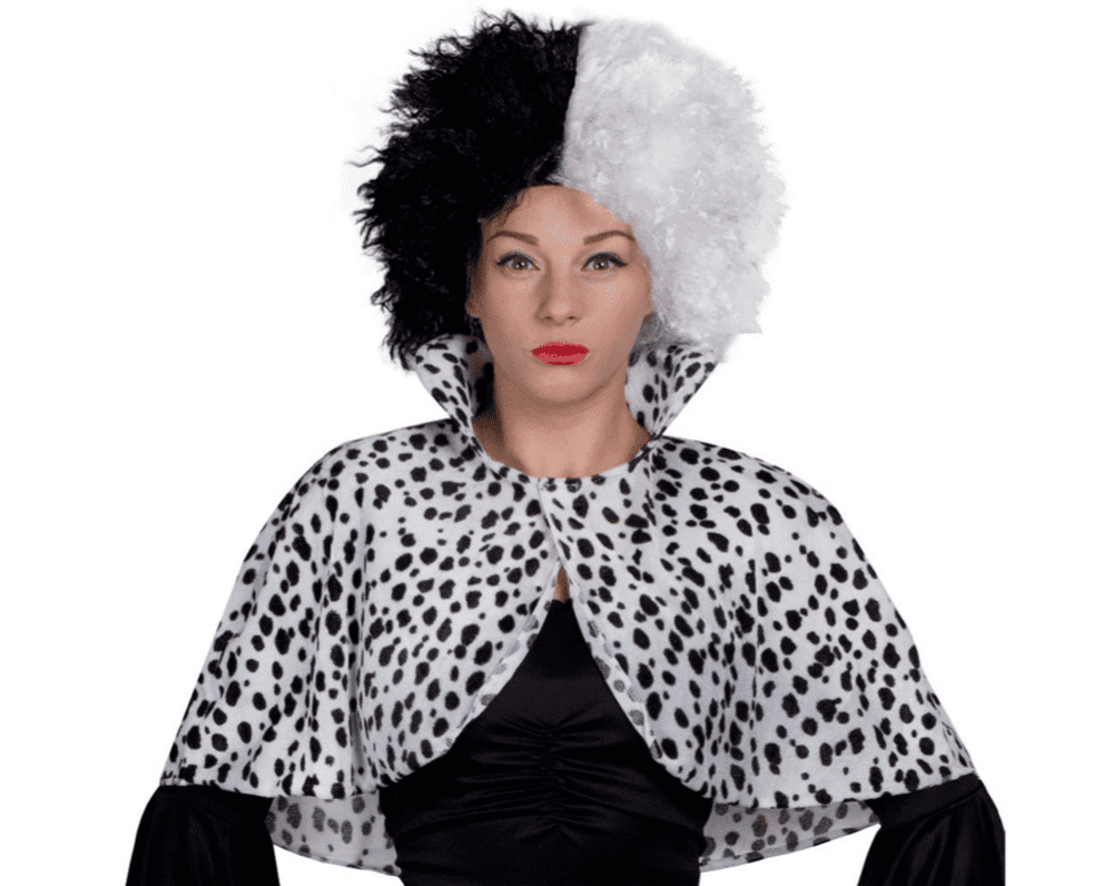 Déguisement Femme Cosplay Femme Perruque Cruella TZQFROCE Noir Et Blanc