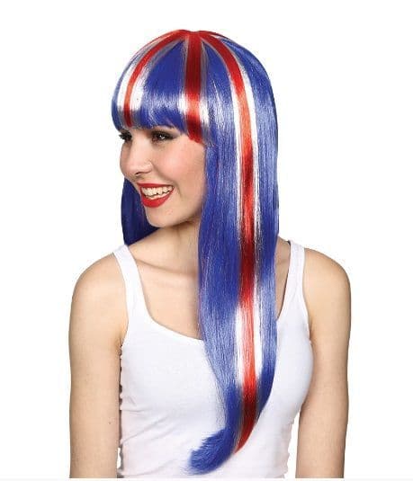 GB Coronation Long Blue Wig- 80's wig