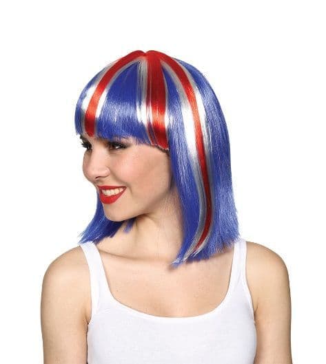 GB Coronation Short Blue Wig- 80's wig