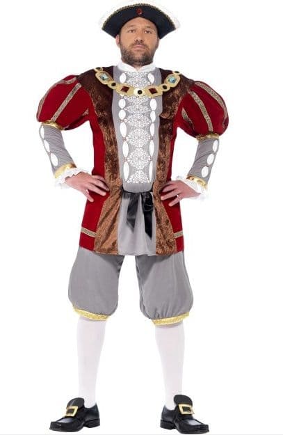 Smiffy’s Heinrich VIII Deluxe Kostüm – Größe L, Mit Jacke & Hose, Für Karneval & Halloween