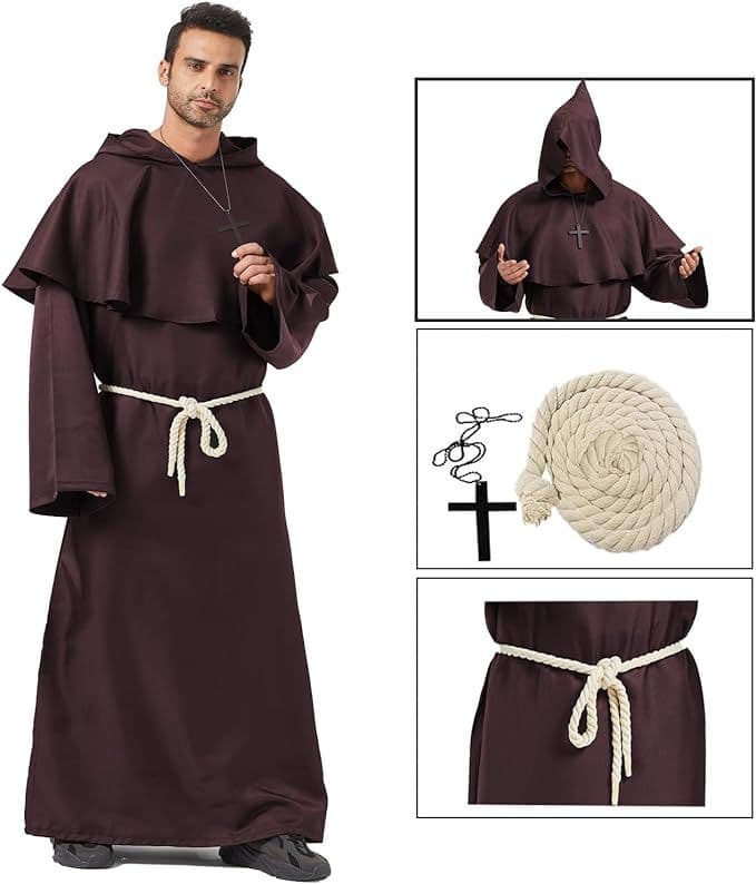 Monk Costume XXL (ILFD4064)XL Monk costume, plus size Monk fancy dress ...