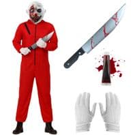 Red Horror Clown Costume