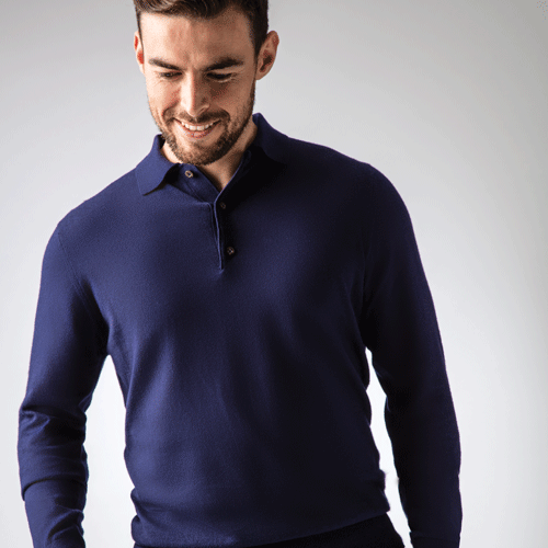 Cotton & Cashmere Sweater (Navy)