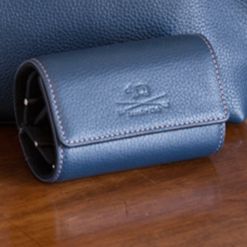 Leather Cufflink Roll