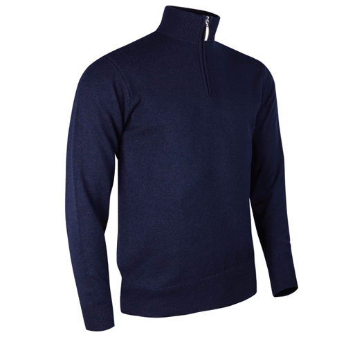 Merino Zip Sweater (Dark Navy)